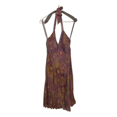 Pre-owned Luisa Spagnoli Silk Dress In Multicolour