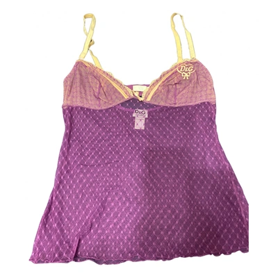 Pre-owned D&g Camisole In Purple