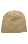 Portolano Slouchy Cashmere Knit Beanie In Cammello Chiaro