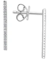 EFFY COLLECTION EFFY DIAMOND LINEAR DROP EARRINGS (1/10 CT. T.W.) IN STERLING SILVER OR 14K GOLD-PLATED STERLING SIL