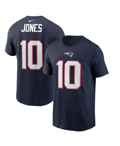Nike Men's Mac Jones Navy New England Patriots Player Name Number T-shirt