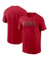 Nike Men's Scarlet San Francisco 49ers Team Wordmark Legend Performance T-shirt In Scarlet