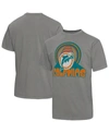 JUNK FOOD MEN'S JUNK FOOD GRAPHITE MIAMI DOLPHINS WONDERLAND INFINITY VIBE T-SHIRT