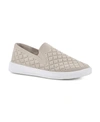 White Mountain Womens Utopia Slip On Sneakers Women's Shoes In Taupe/ Fabric