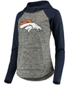 G-III 4HER BY CARL BANKS WOMEN'S HEATHERED GRAY-ORANGE DENVER BRONCOS CHAMPIONSHIP RING PULLOVER HOODIE
