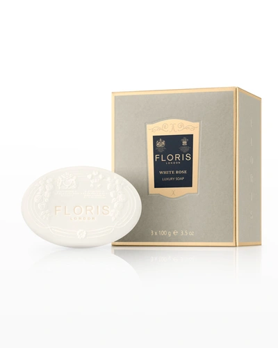 Floris London White Rose Luxury Soap, 3 X 3.5 Oz.