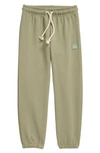 Acne Studios Kids' Mini Frack Face Patch Joggers In Eucalyptus Green