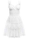 Dolce & Gabbana White Poplin Dress With Dg Crystal Details In White