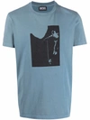 Diesel Photograph-print Cotton T-shirt In Blue