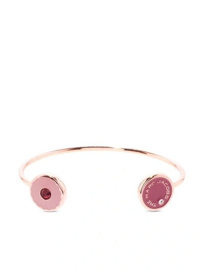 Marc Jacobs The Medallion Open-cuff Bangle In Multicolor