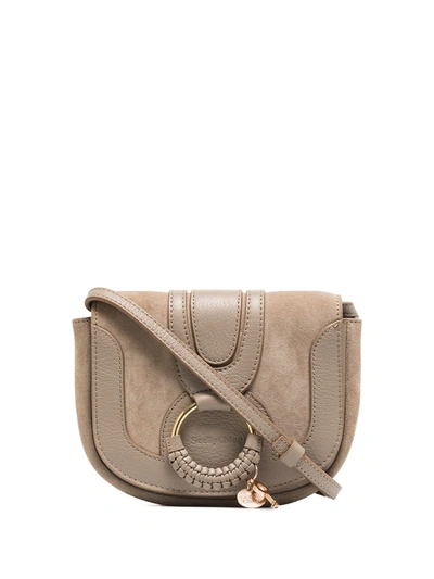 See By Chloé Hana Textured-leather And Suede Shoulder Bag In Brown