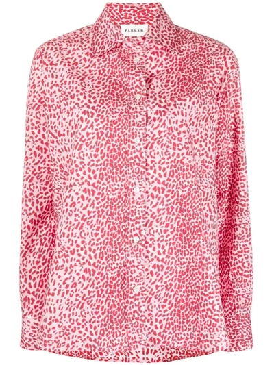 P.a.r.o.s.h Leopard Print Button-up Shirt In Pink