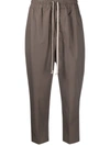RICK OWENS ASTAIRES CROPPED DRAWSTRING TROUSERS