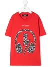 NEIL BARRETT HEADPHONES-PRINT T-SHIRT