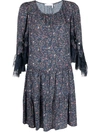 SEE BY CHLOÉ LACE-PANEL LONG-SLEEVE DRESS