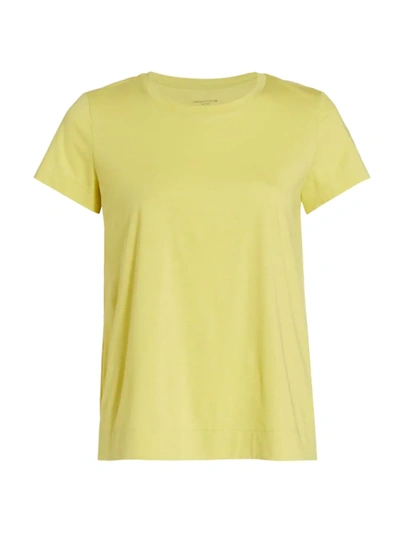 Lafayette 148 Modern Short-sleeve Cotton Jersey Tee In Lime Grove