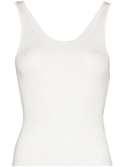 St Agni Women's Knit Tank Top In White,black