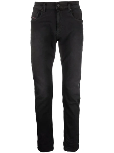 Diesel 2060 D-strukt 0670m Slim-cut Jeans In Black