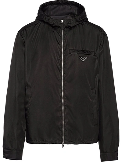 Prada Re-nylon Blouson Jacket In Black