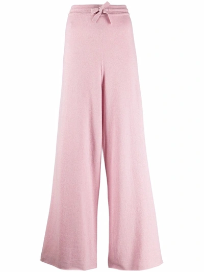 Jil Sander Knitted Cashmere Trousers In Pink