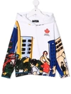 DSQUARED2 ILLUSTRATION-STYLE PRINT HOODIE