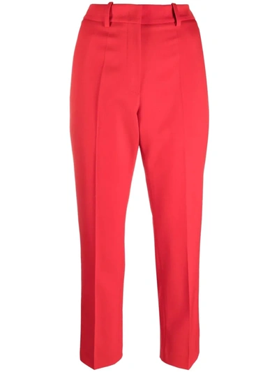 Valentino Tailored Cropped Trousers In Rot