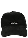 Off-white Bookish Logo Cotton Canvas Baseball Cap In Black