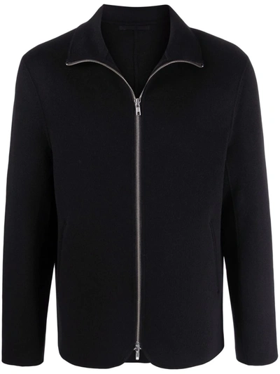 Filippa K Carlton Zip-up Knitted Jacket In Black