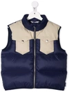 PALM ANGELS TWO-TONE PANEL GILET
