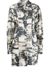 Remain Birger Christensen Marilo Abstract-print Shirt Dress In Neutrals