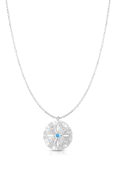 Sphera Milano Sterling Silver & Cz Sand Dollar Pendant Necklace