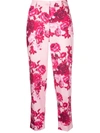 P.a.r.o.s.h Floral-print Tailored Trousers In Pink