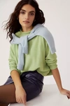 Anthropologie Alani Cashmere Mock Neck Sweater In Green