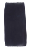 Miu Miu Low-rise Faded Cotton Midi Skirt In Navy