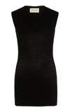 Loulou Studio Women's Lindau Open-back Stretch Silk And Cotton-blend Top In Black,ivory