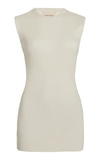 Loulou Studio Women's Lindau Open-back Stretch Silk And Cotton-blend Top In Black,ivory