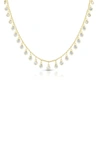Sphera Milano Sterling Silver & Cz Charm Necklace In Yellow Gold
