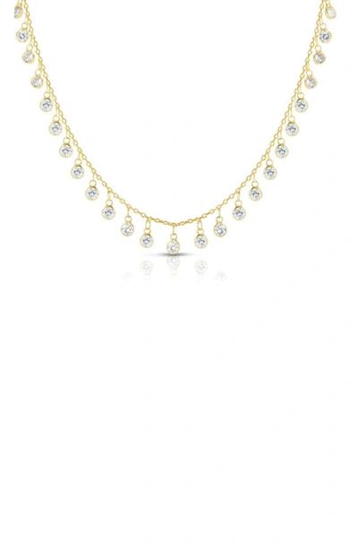 Sphera Milano Sterling Silver & Cz Charm Necklace In Yellow Gold