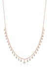 Sphera Milano Sterling Silver & Cz Charm Necklace In Rose Gold