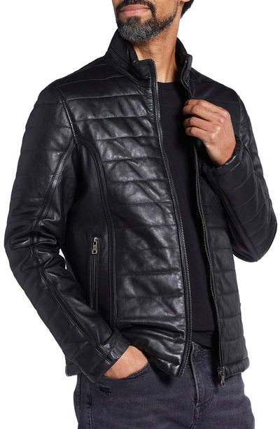 Pinoporte Quilted Leather Jacket In Black