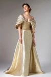 DIVINA BY EDWARD ARSOUNI GOLD EVENING GOWN