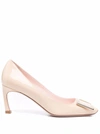 ROGER VIVIER POWDER PINK 70MM HEELED PUMPS