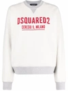Dsquared2 Embroidered Logo Sweatshirt In White