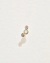 Pamela Love Piercing Bezel Set Crescent Stud In Gold/blue