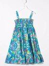 Versace Paisley-print Flared Dress In Blue