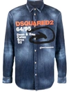 Dsquared2 Logo-print Shirt In Blau