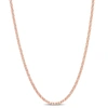 Amour 1.85 Rolo Chain Necklace In 18k Rose Gold Plated Sterling Silver In Rose Gold-tone