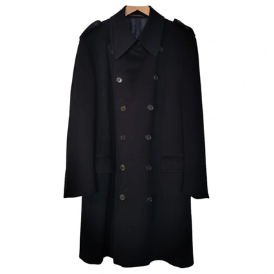 Pre-owned Gucci Cashmere Coat In Blue