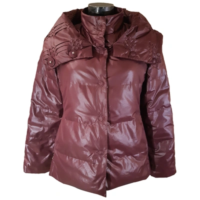 Pre-owned Maliparmi Coat In Burgundy