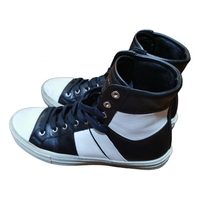 Pre-owned Amiri Leather Trainers In Black